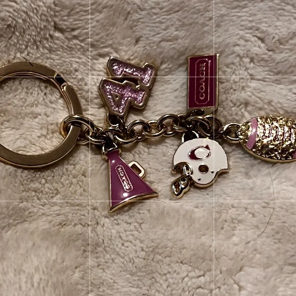 **NWOT**Vintage**Coach Cheer/Fottball Charm Keyring - Picture 2 of 4